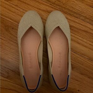Rothy's Beige and Blue Flats